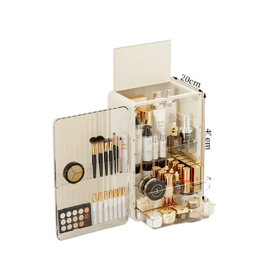 Sandsberg | Luxo Luxus Make-up Aufbewahrungsbox – Staubdichter Kosmetik-Organizer mit magnetischer Tür