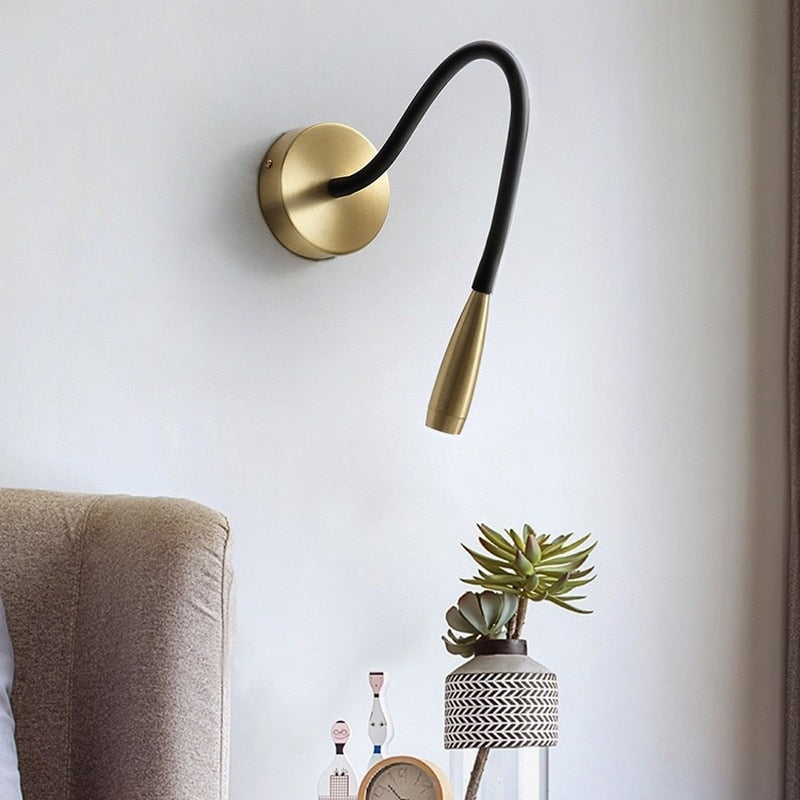Moderne flexible goldene Wandleuchte