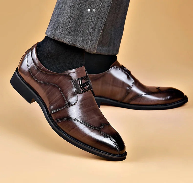 Herren Leder Schuhe Stilvolle Herren Schuhe Spitz Oxford Hochzeit Leder Herren Dress Schuhe Gentleman Büro Mann Schuh