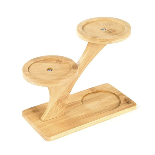 Bambus Holz Tablett 3-Schichten Blumentopf Halter, Pflanzenständer Wohnkultur Gartenbedarf Sukkulenten Bonsai Organizer