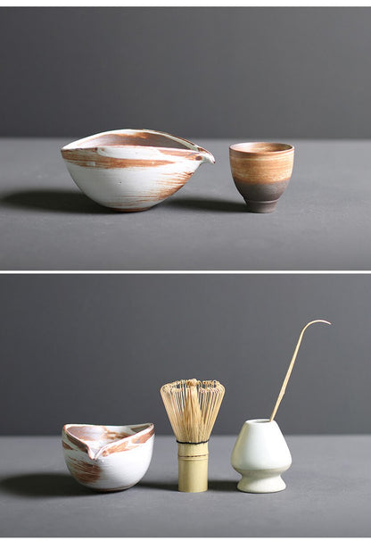 Sandsberg | TenchaTime | Komplettes Matcha Set – Bambusbesen & Keramikschale – Authentisches japanisches Teekit