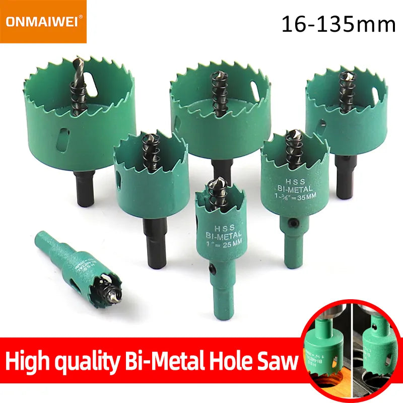 1 Stk 16-200mm Bimetall Holz Lochsäge Bohrer - HSS Stahl M42 Kern Lochsäge für Downlight Gipskarton Öffnung