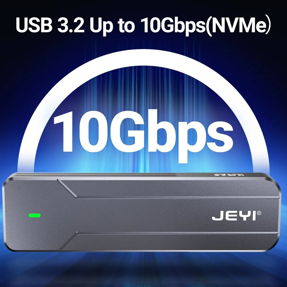 SwiftOpslag | M.2 NVMe/SATA SSD Gehäuse | USB 3.2 Gen 2 | Aluminium Gehäuse.