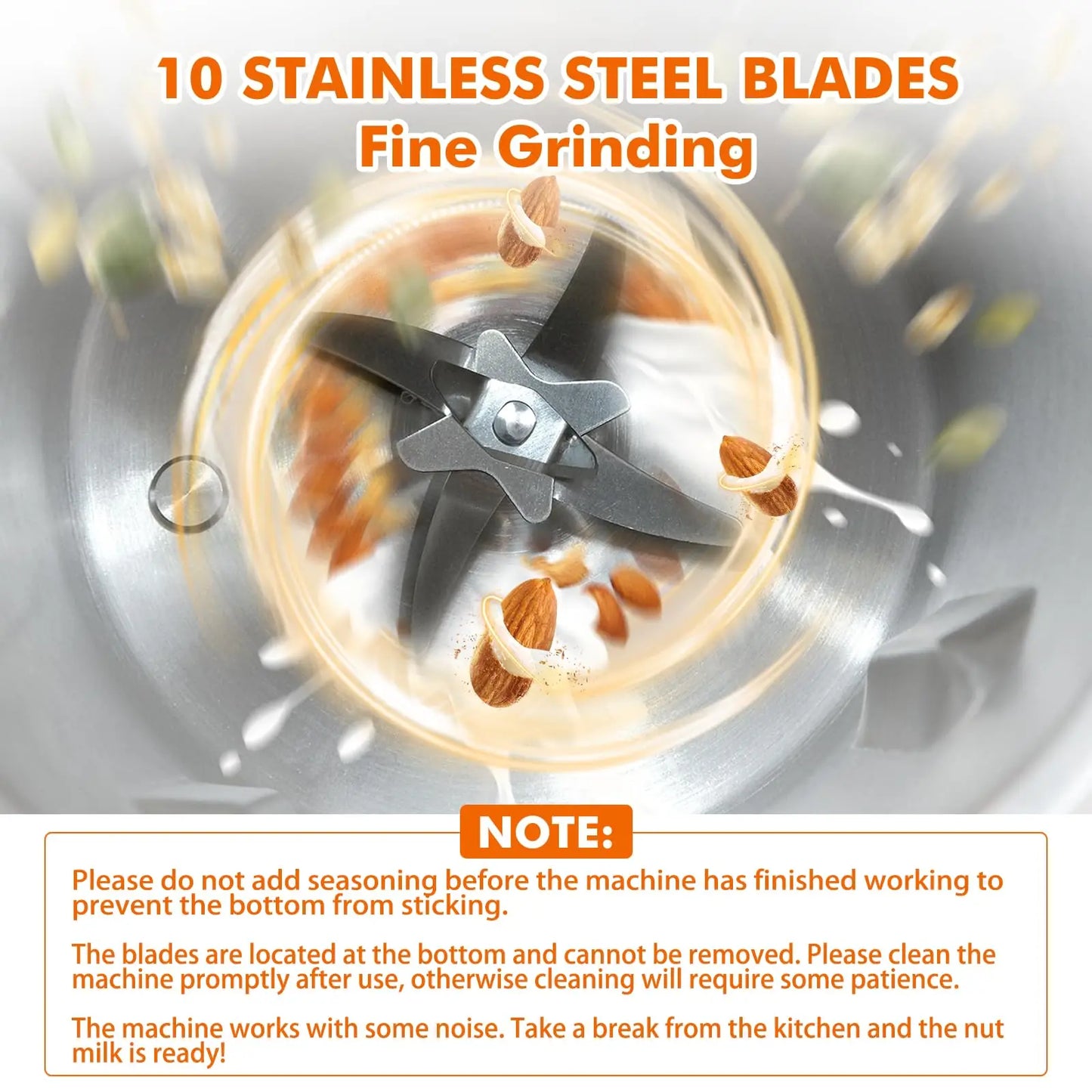 Sandsberg | NutriBlend 8-in-1 pflanzlicher Milchbereiter (1000ml) – Mandeln, Hafer, Soja & mehr