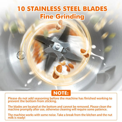 Sandsberg | NutriBlend 8-in-1 pflanzlicher Milchbereiter (1000ml) – Mandeln, Hafer, Soja & mehr