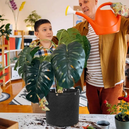 Sandsberg | Pflanzensack aus Filz mit Tragegriffen – Atmungsaktiv und langlebig für Gartenpflanzen und Blumen