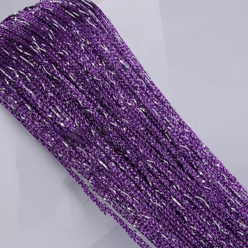 Elegante Silbergraue Quastenvorhang - 100x200cm