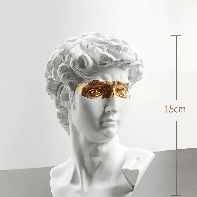 Harzform Statuen Ornamente für Heimdekoration Büro Schreibtisch Zubehör Büste Skulptur Statuen Heimdekoration für Wohnzimmer David