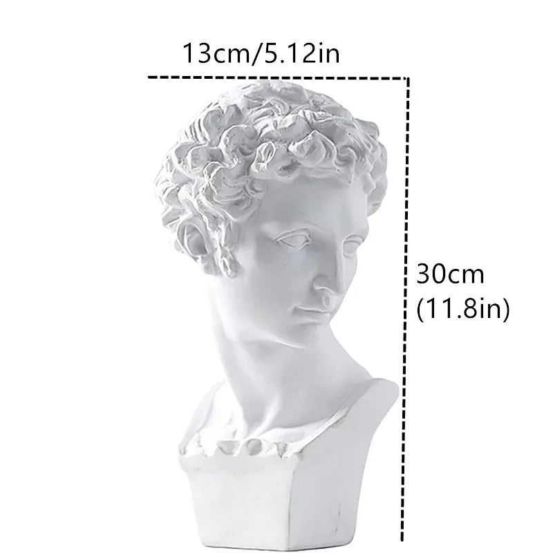 Harzform Statuen Ornamente für Heimdekoration Büro Schreibtisch Zubehör Büste Skulptur Statuen Heimdekoration für Wohnzimmer David