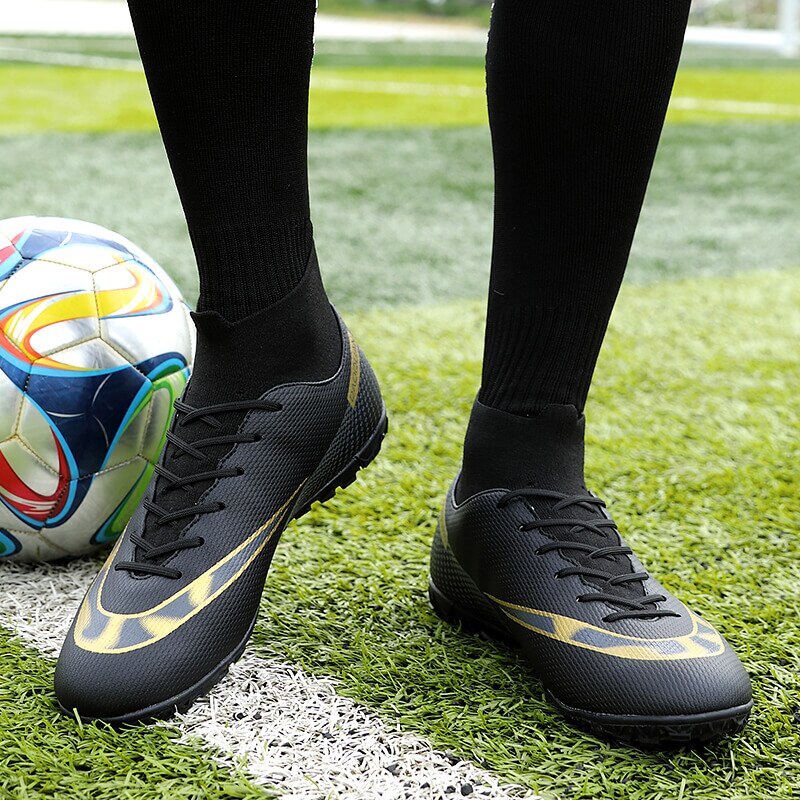Turf Fußballschuhe Hohe Knöchel Futsal Männer Ag Tf Outdoor Atmungsaktive Fußball Stiefel Rutschfeste Trainer