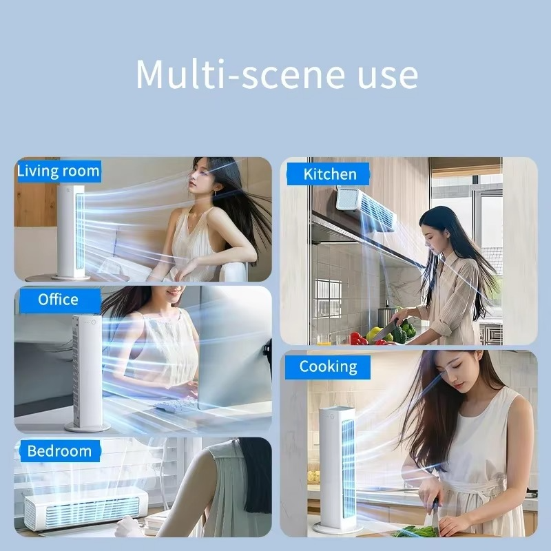 Sandsberg | Ultra-leiser wandmontierter bladeless Ventilator - Leistungsstarker und kompakter Luftkühler für Zuhause und Büroräume