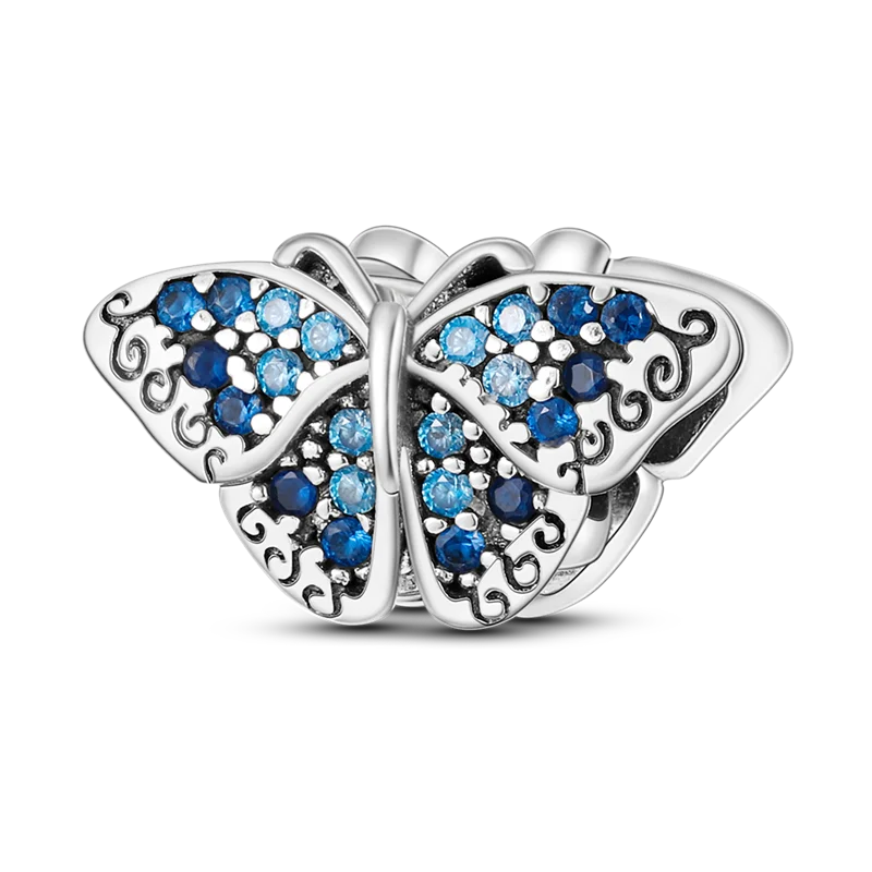 925 Silber Goldener Leopard Charms Perlen Bunte Chamäleon Nashorn Löwe Skarabäus Katze Anhänger Passend für Original Pandora Armband Schmuck