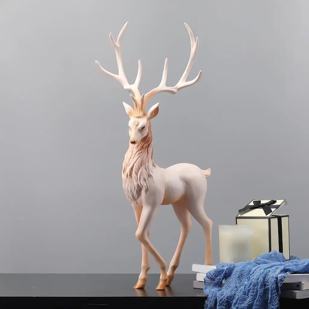 Rehdekoration Rentierornamente Harz ELK Skulptur für das Wohnzimmer Luxus Nordische Wohnkultur Skulpturen Rehfiguren