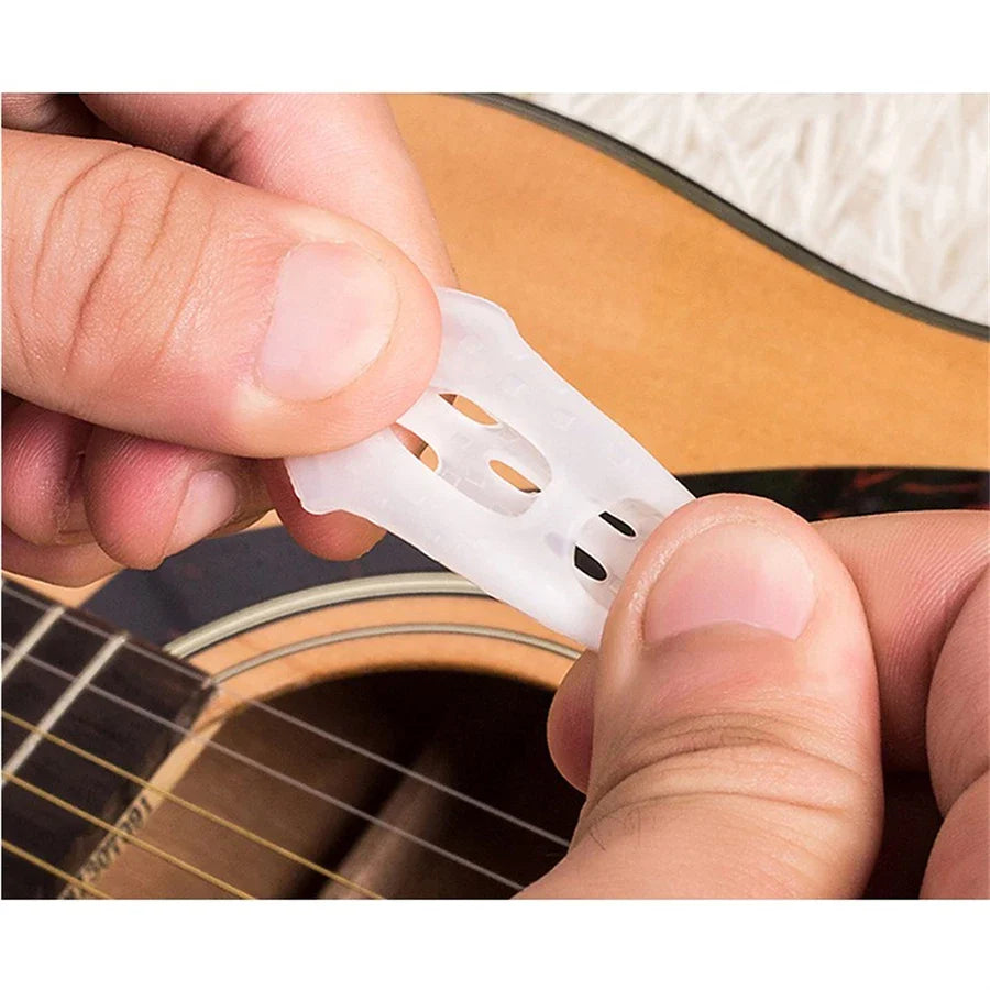 5 Stück Fingerabdeckungen Anti-Rutsch Handschuhe - Entlastung Spiel Schmerz Hände Mantel für Ukulele, E-Gitarre, Saiteninstrumente