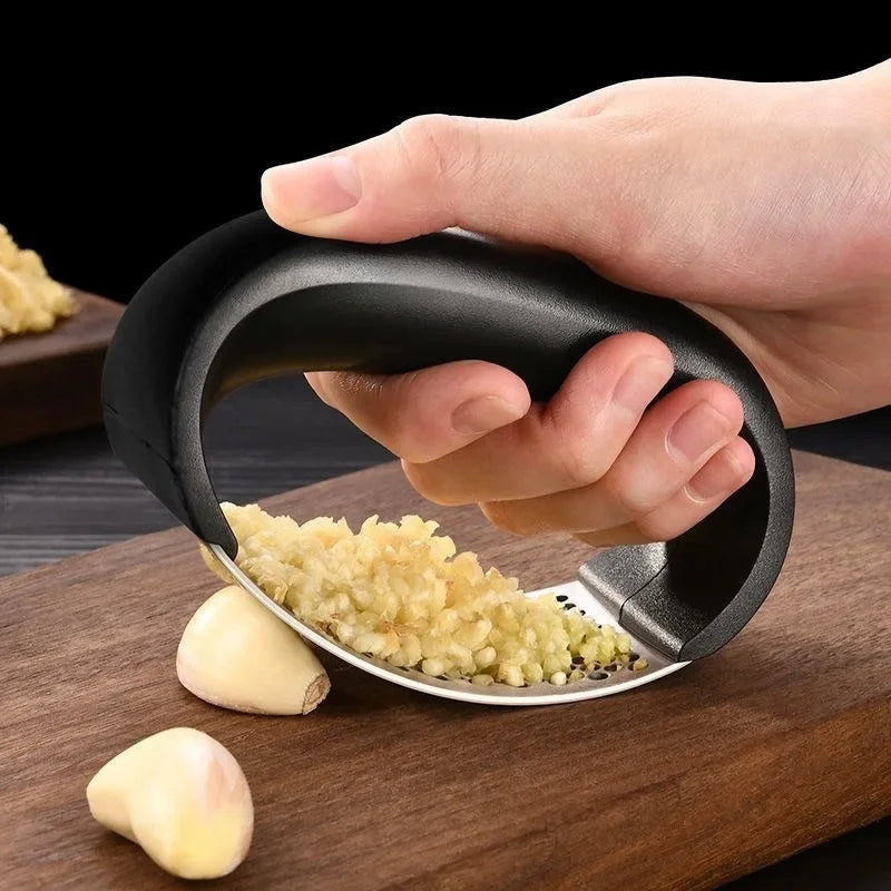 Edelstahl Knoblauchpresse Crusher Manuelle Knoblauchzerschneider Knoblauchwerkzeug Obst Gemüse Werkzeuge Küchenzubehör Gadget