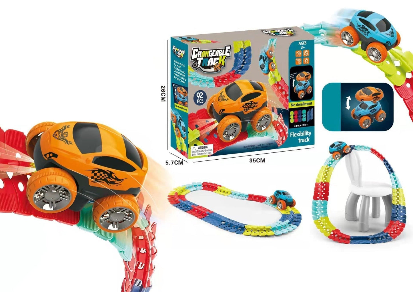 Sandsberg | FlexiTrack | Flexibles Leuchtspur-Set für Kinder