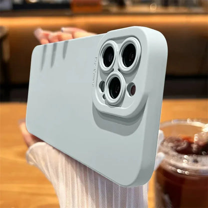Matte Silikonhülle mit Kameralinse Schutz für iPhone 15 14 13