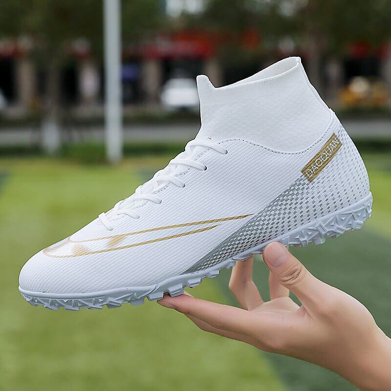 Turf Fußballschuhe Hohe Knöchel Futsal Männer Ag Tf Outdoor Atmungsaktive Fußball Stiefel Rutschfeste Trainer