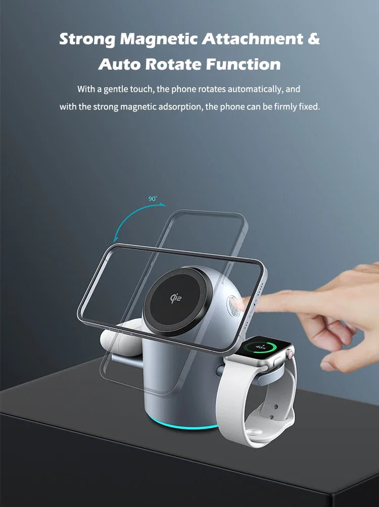 Sandsberg | 3 in 1 Magnetische Drahtlose Schnelllade Station