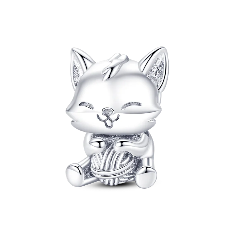 925 Silber Goldener Leopard Charms Perlen Bunte Chamäleon Nashorn Löwe Skarabäus Katze Anhänger Passend für Original Pandora Armband Schmuck