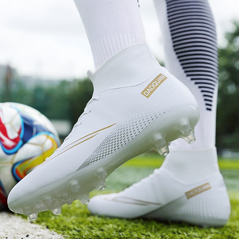 Turf Fußballschuhe Hohe Knöchel Futsal Männer Ag Tf Outdoor Atmungsaktive Fußball Stiefel Rutschfeste Trainer