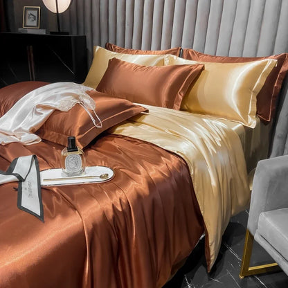 Exclusieve zijden beddengoedset – Luxe beddengoed van 100% zijde voor ultiem slaapcomfort