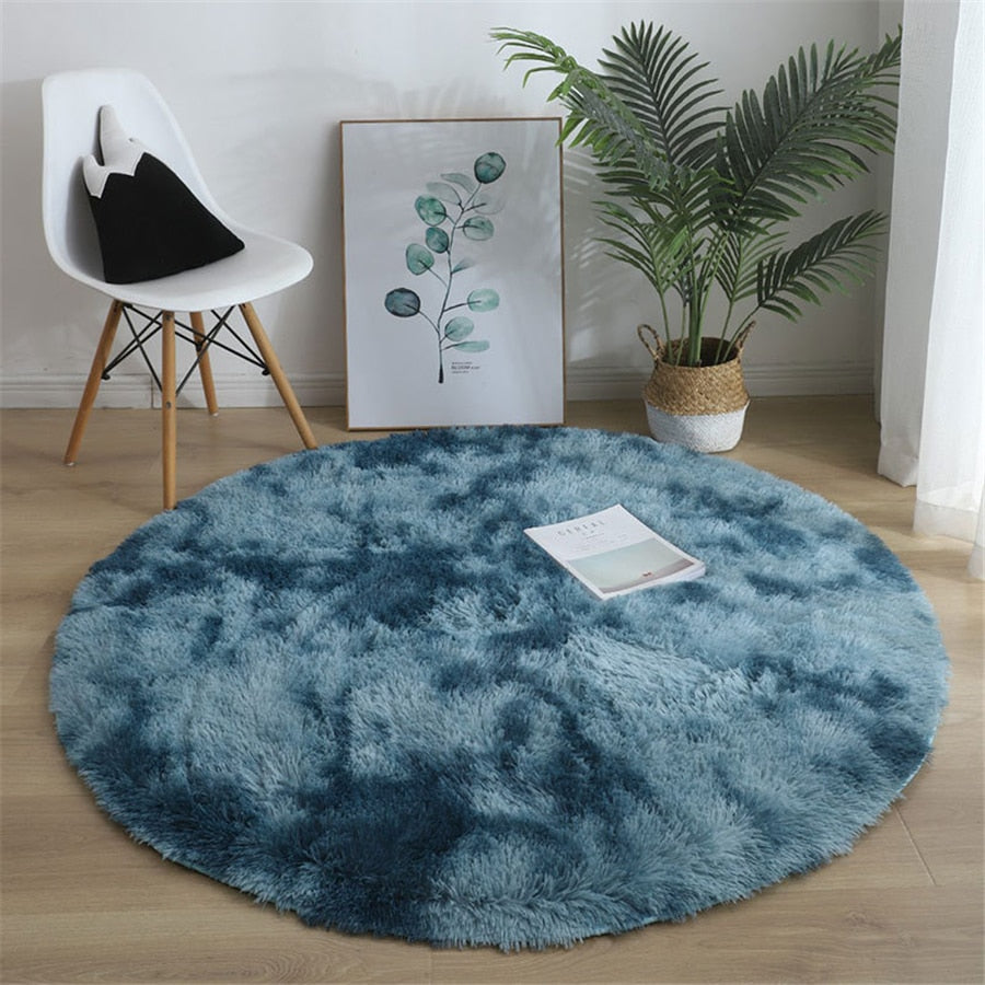 Weicher Flauschiger Runder Teppich