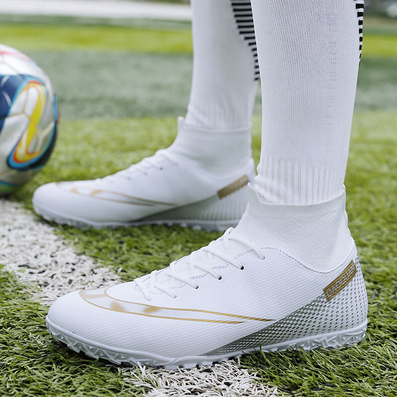 Turf Fußballschuhe Hohe Knöchel Futsal Männer Ag Tf Outdoor Atmungsaktive Fußball Stiefel Rutschfeste Trainer