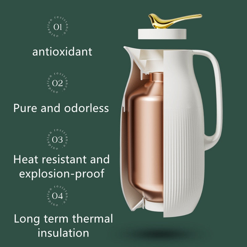 Sandsberg | ThermoMax | Große Minimalistische Isolierte Edelstahlflasche – Doppelwandige Thermoskanne
