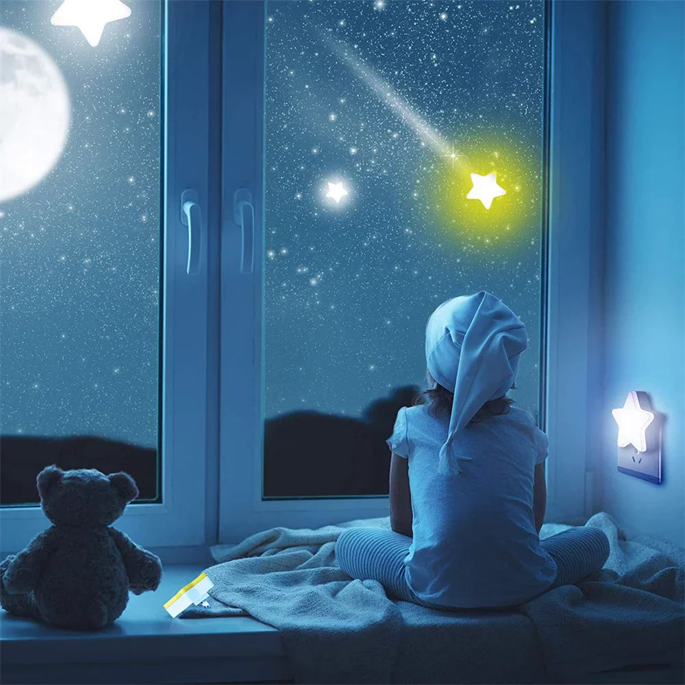Süße Stern LED Steckdosen-Nachtlicht
