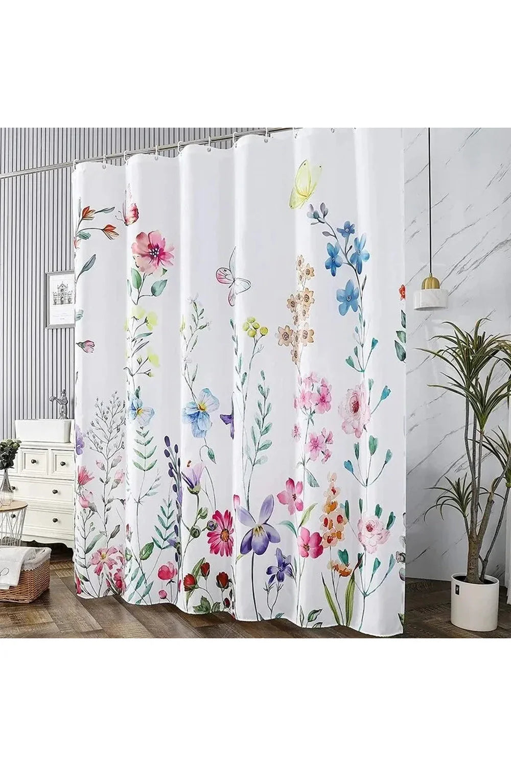 Florales Druck dekorative Duschvorhang