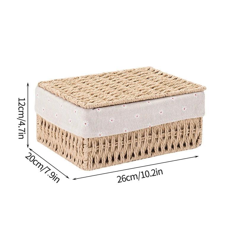 Sandsberg | Stylischer geflochtener Storage Basket – Vielseitiger Organizer für Spielzeug, Snacks und Kleidung mit praktischen Griffen