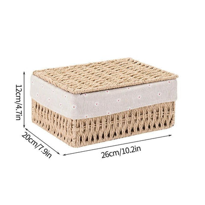 Sandsberg | Stylischer geflochtener Storage Basket – Vielseitiger Organizer für Spielzeug, Snacks und Kleidung mit praktischen Griffen