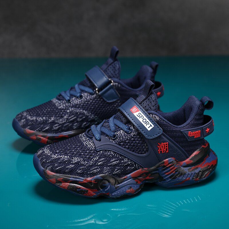 Frühling Kinder Outdoor Sportschuhe Jungen Laufen Gehen Atmungsaktive Weiche Sohle Lässige Leichte Sneakers