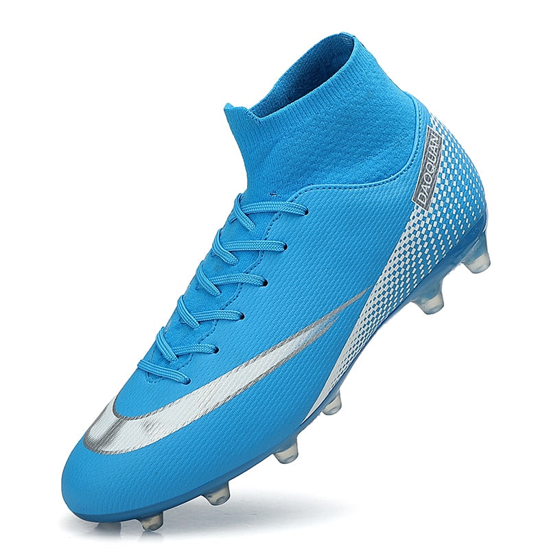 Turf Fußballschuhe Hohe Knöchel Futsal Männer Ag Tf Outdoor Atmungsaktive Fußball Stiefel Rutschfeste Trainer