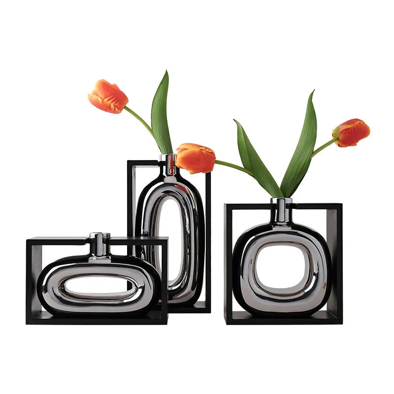 Silber Hohl Schnittvase