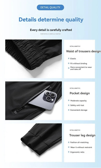 Sandsberg | Hoch elastische Eis-Seiden Freizeit-Hose