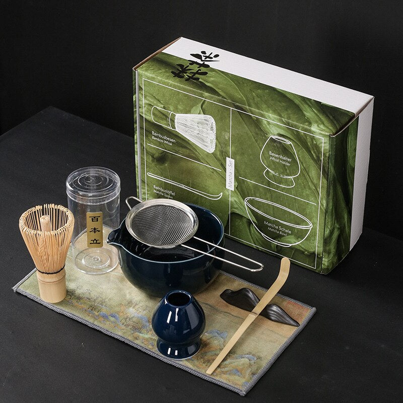 Japanischer Matcha, geeignet zum Bürsten einer Schüssel Tee, Schneebesen, Keramik-Ei-Schläger, Matcha für japanische Teezeremonie, Tee-Set manuell