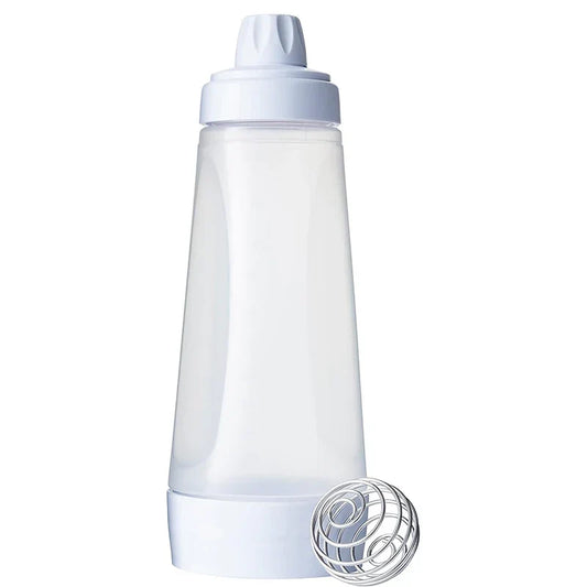 Sandsberg | Pfannkuchenteigspender-Mixer mit BlenderBall Drahttrinkflasche - Quetschflasche Pfannkuchen-Schüttler-Spender JT194 von LMETJMA