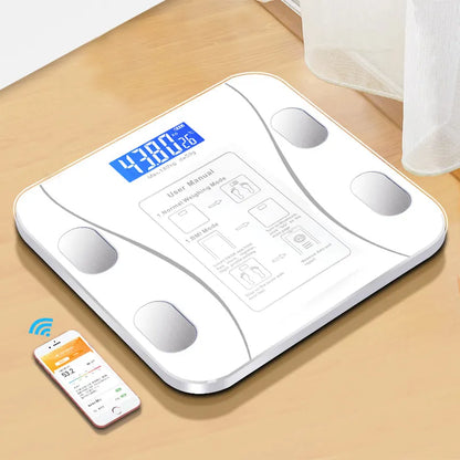 Sandsberg | Smarte Bluetooth Körperfettwaage: Kabellose digitale Badezimmerwaage-Analyse mit Smartphone-App