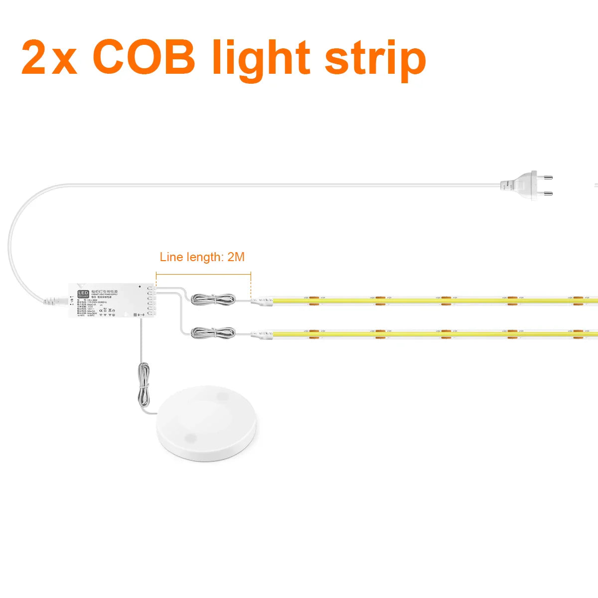 Sandsberg | Unter Schrank COB LED Streifenlicht mit Touch-Sensor