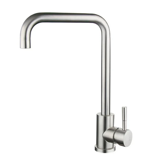 Edelstahl Wasserhahn – Hochwertiger, Rostfreier Wasserhahn mit Schwenkauslauf, Langlebig und Leicht zu Reinigen, Ideal für Moderne Küchen
