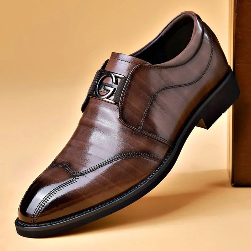Herren Leder Schuhe Stilvolle Herren Schuhe Spitz Oxford Hochzeit Leder Herren Dress Schuhe Gentleman Büro Mann Schuh