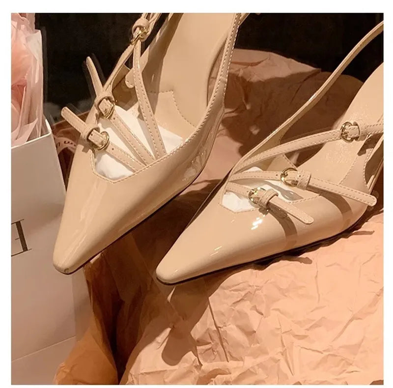 Patentleder Quadratzehen Damen Pumps 6cm hohe Absätze Elegante Frühling Sommer Büro Damen Schuhe