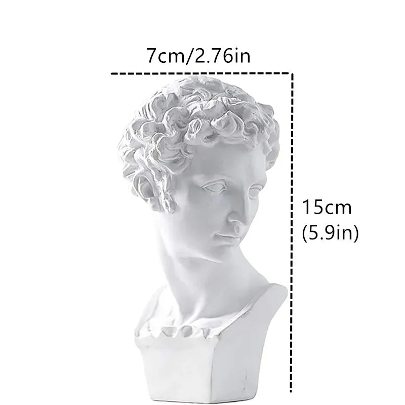 Harzform Statuen Ornamente für Heimdekoration Büro Schreibtisch Zubehör Büste Skulptur Statuen Heimdekoration für Wohnzimmer David