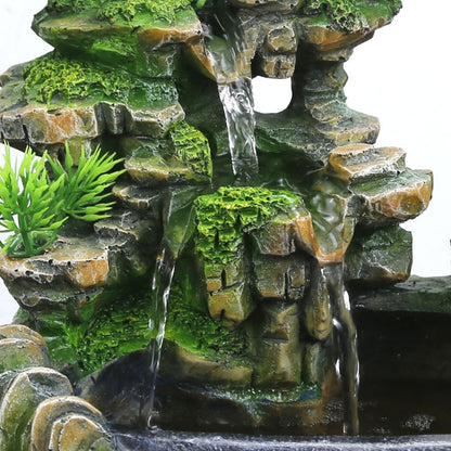 Sandsberg | ZenFlow Indoor Tischbrunnen – LED Licht Wasserfunktion für Zuhause, Büro & Entspannungsdekoration