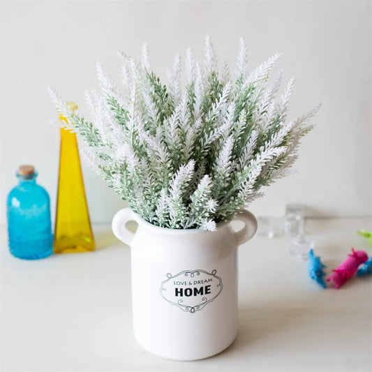1 Bündel künstlicher Blumen, romantische Provence-Lavendel-Kunststoff-Heimdekoration, Vase für Hochzeitsdekoration, Korn-Weihnachts-Kunstpflanze