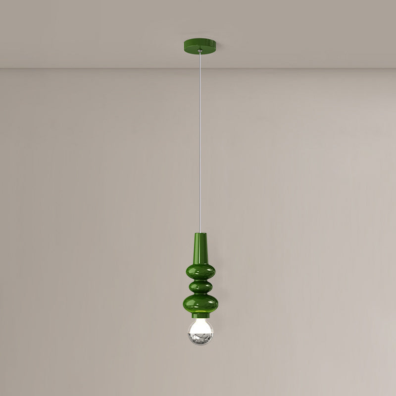 Zeitgenössische skandinavische Cremisenisen Kürbisdesign LED Pendelleuchte für das Schlafzimmer
