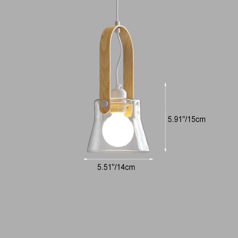 Zeitgenössische skandinavische runde Tasse Schüssel Eisen Glas 1-Licht Pendelleuchte für Wohnzimmer