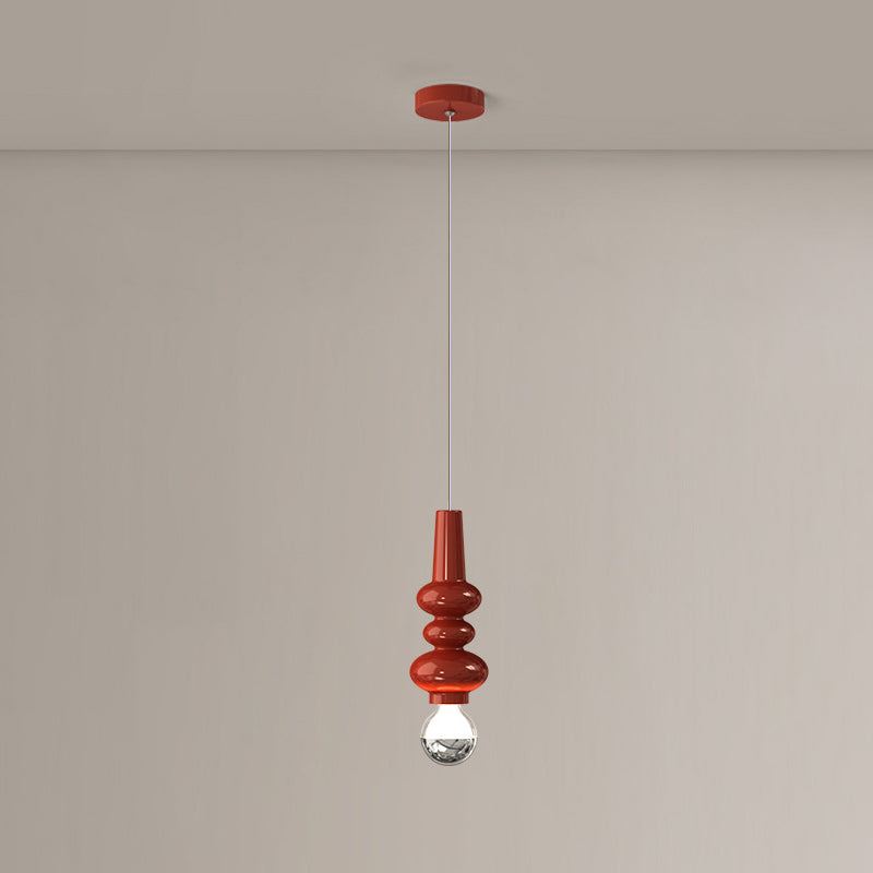 Zeitgenössische skandinavische Cremisenisen Kürbisdesign LED Pendelleuchte für das Schlafzimmer